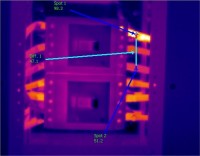 Thermal Image of a Moulded Case Circuit Breaker (MCCB) showing overheating problems , McClean Thermal Imaging Surveys, Donegal, Ireland